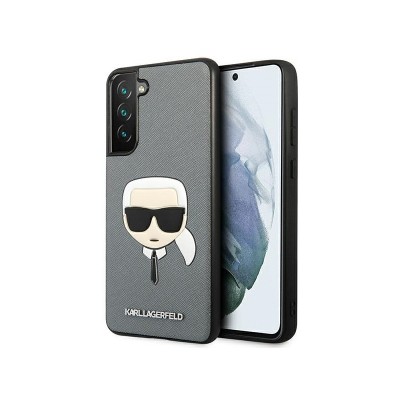 Husa Premium Originala Karl Lagerfeld Compatibila Cu Samsung Galaxy S22 Plus, Colectia Ikonik Karl Head, Gri